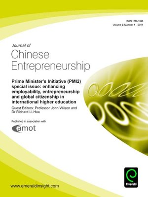 cover image of Journal of Chinese Entrepreneurship, Volume 3, Issue 1